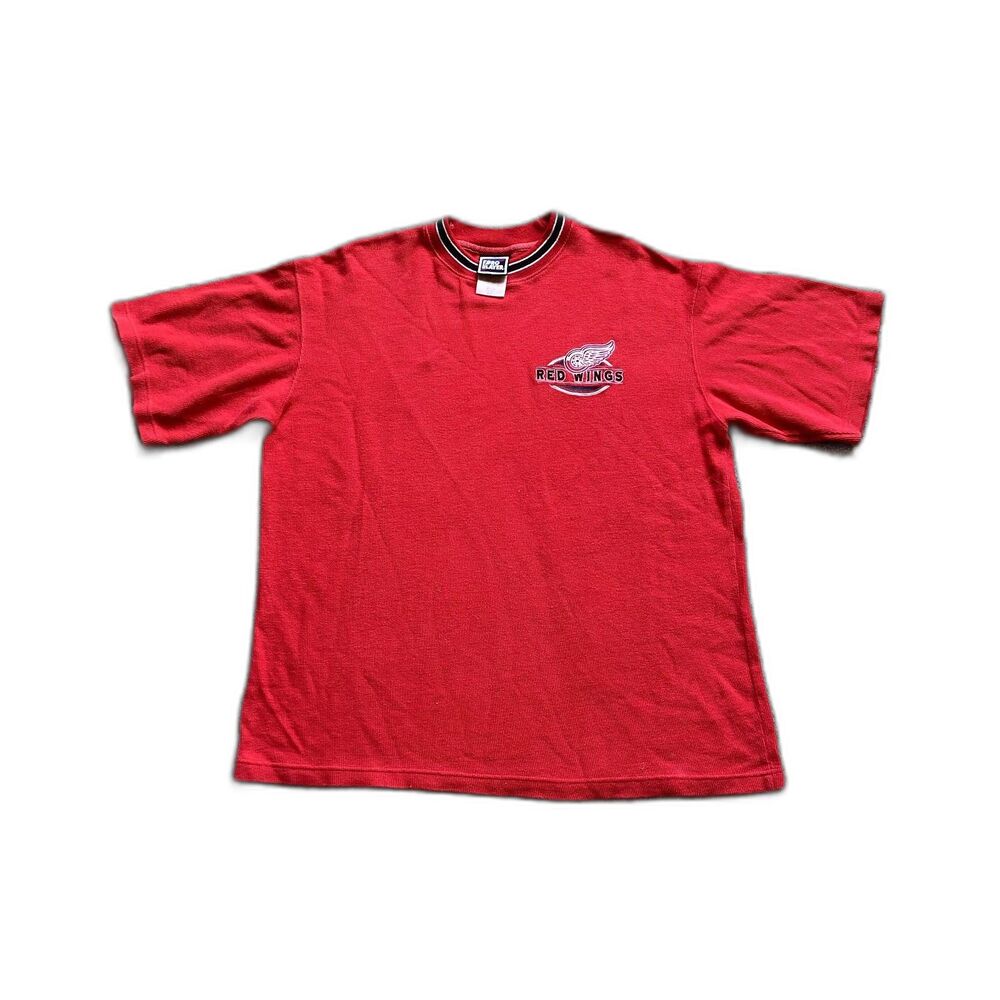 PRO LAYER RED WINGS EMBROIDERED LOGO VINTAGE T-SHIRT LARGE